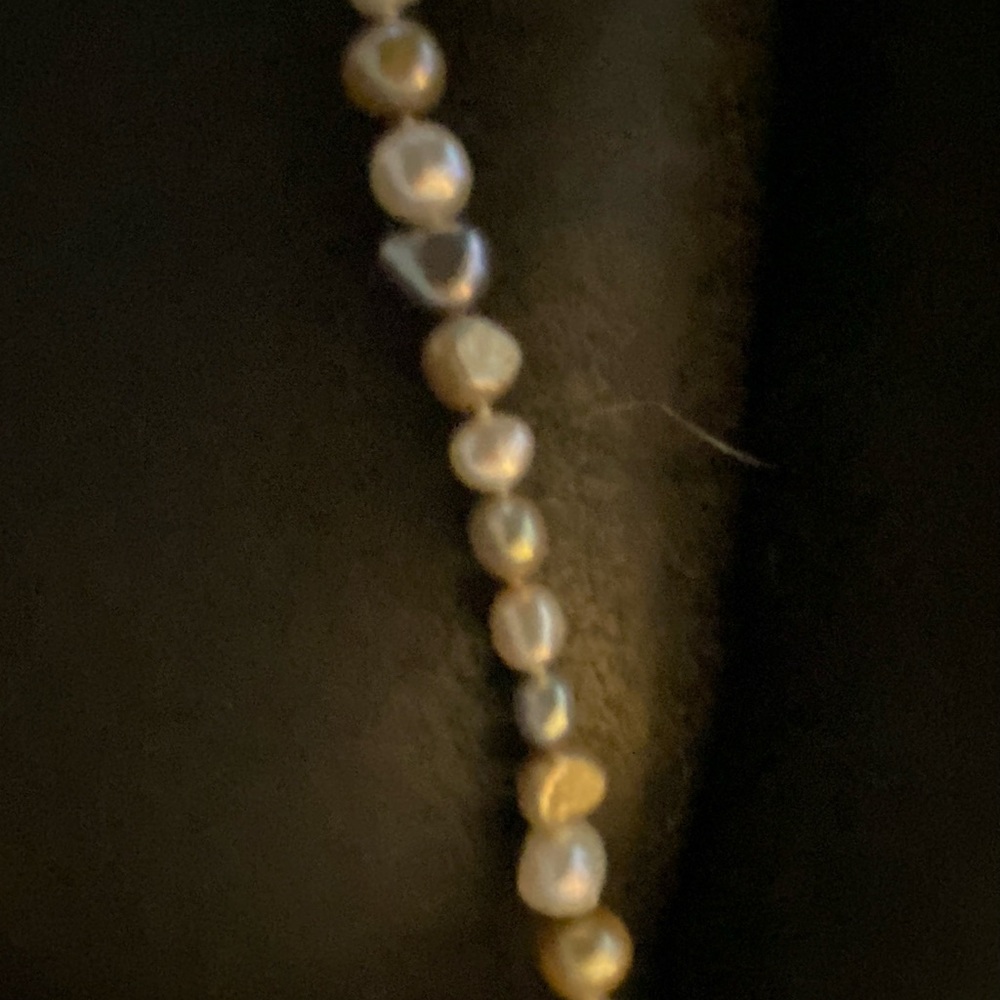 36 inch long strand of muticolored fresh water pearls